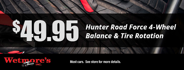 Hunter Road Force 4-wheel Balance & Tire Rotation